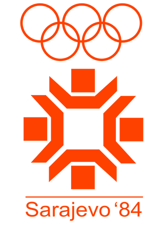Olympics logo Sarajevo Yugoslavia 1984 winter